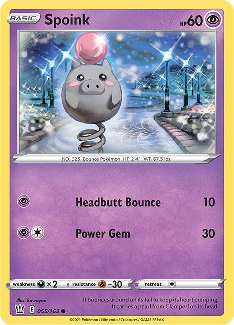 Image for Spoink (055/163) [SWSH05: Battle Styles] - Pokemon