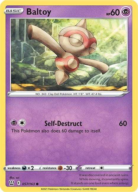 Image for Baltoy (057/163) [SWSH05: Battle Styles] - Pokemon
