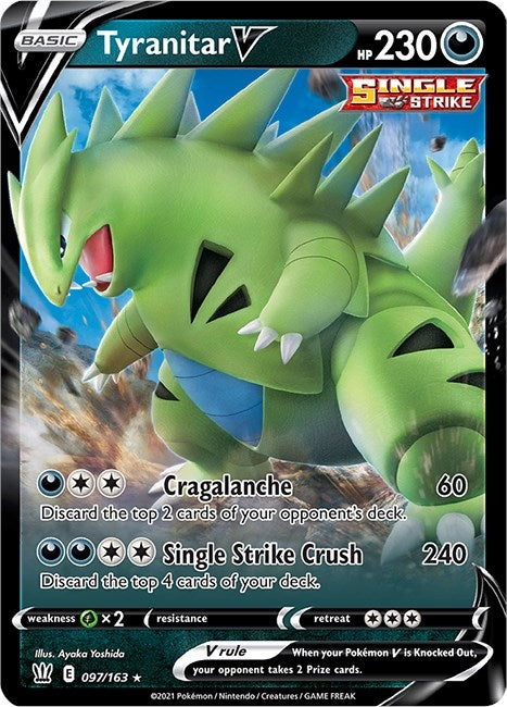 Image for Tyranitar V (097/163) [SWSH05: Battle Styles] - Pokemon