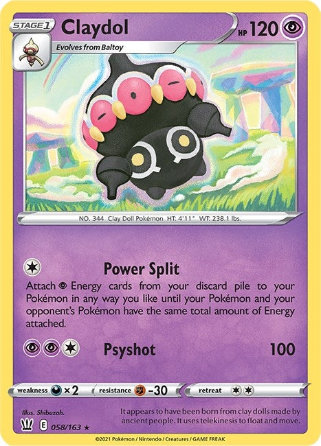 Image for Claydol (058/163) [SWSH05: Battle Styles] - Pokemon