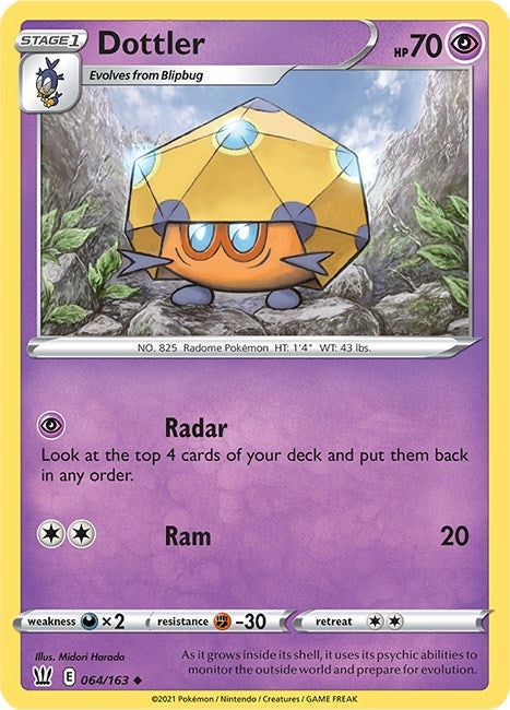Image for Dottler (064/163) [SWSH05: Battle Styles] - Pokemon