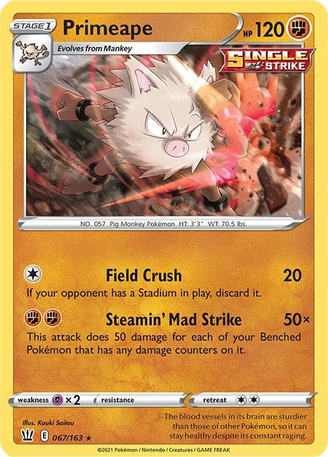 Image for Primeape (067/163) [SWSH05: Battle Styles] - Pokemon