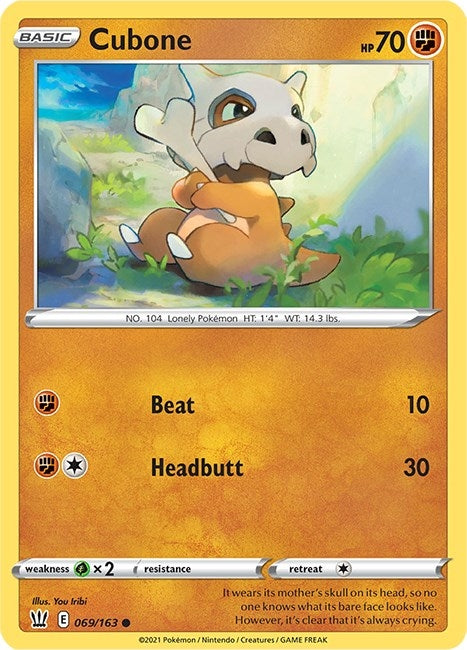 Image for Cubone (069/163) [SWSH05: Battle Styles] - Pokemon
