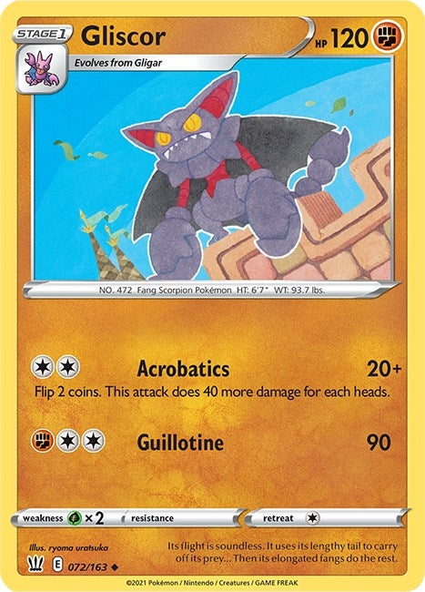 Image for Gliscor (072/163) [SWSH05: Battle Styles] - Pokemon