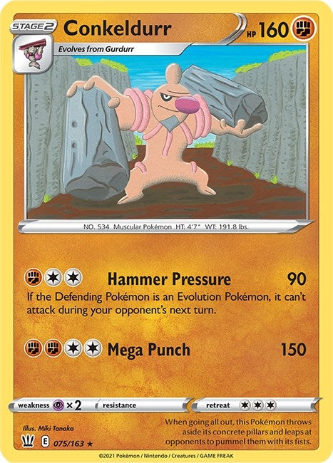 Image for Conkeldurr (075/163) [SWSH05: Battle Styles] - Pokemon