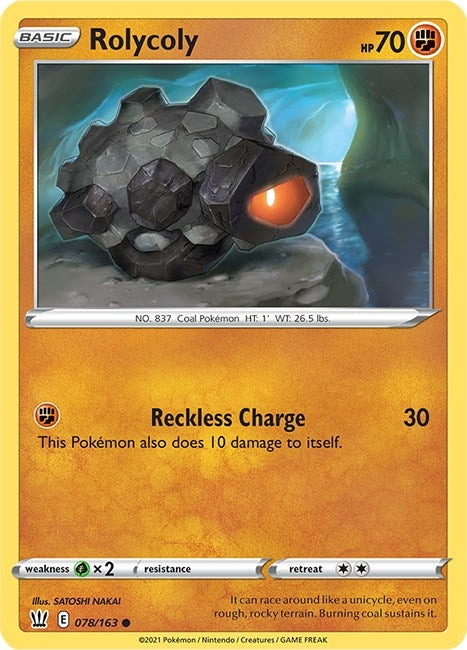 Image for Rolycoly (078/163) [SWSH05: Battle Styles] - Pokemon