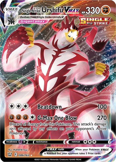 Image for Single Strike Urshifu VMAX (086/163) [SWSH05: Battle Styles] - Pokemon
