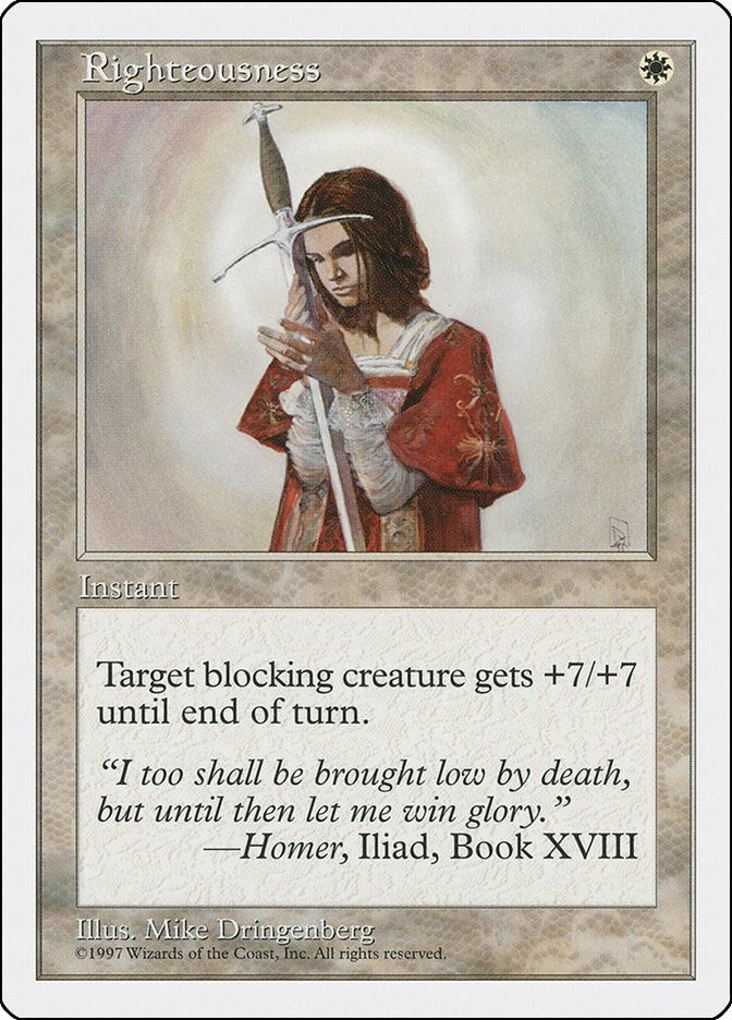 Image for Righteousness [Fifth Edition] - Magic: The Gathering