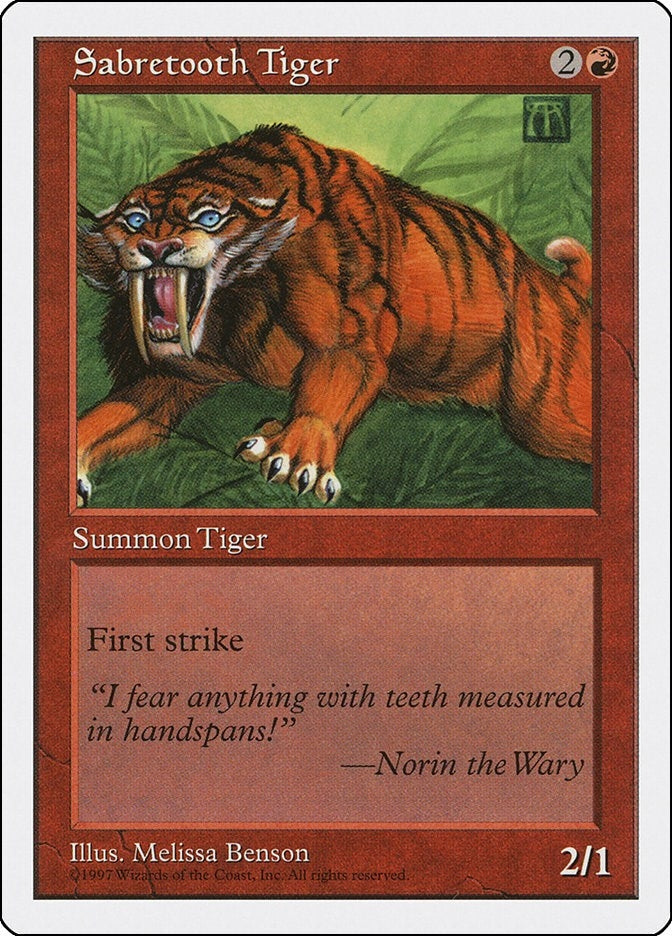 Image for Sabretooth Tiger [Fifth Edition] - Magic: The Gathering
