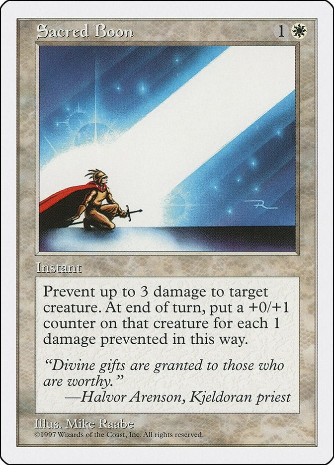 Image for Sacred Boon [Fifth Edition] - Magic: The Gathering
