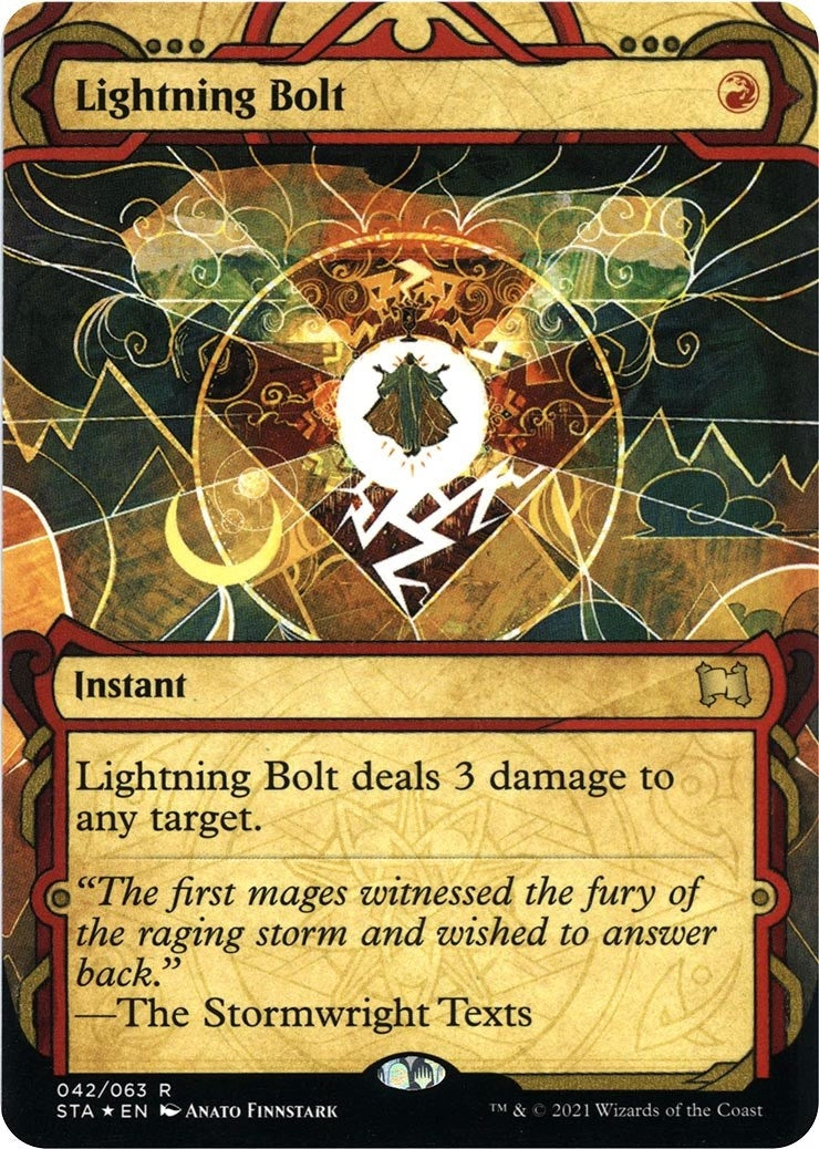 Image for Lightning Bolt (Foil Etched) (42) [Strixhaven: Mystical Archives] - Magic: The Gathering