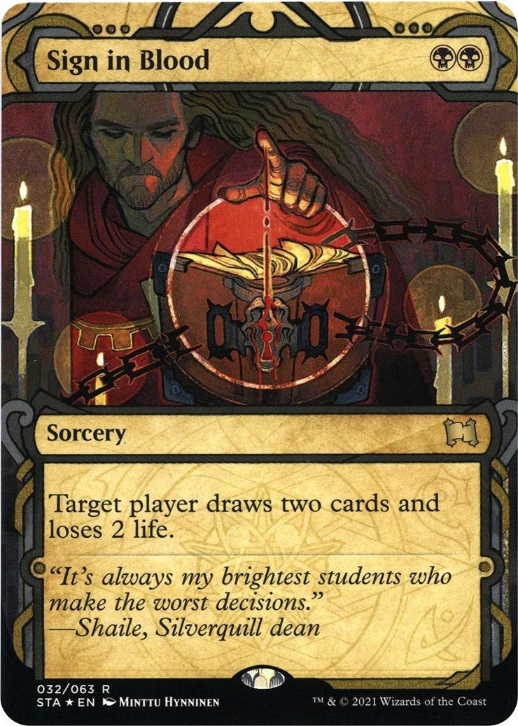 Image for Sign in Blood (Foil Etched) (32) [Strixhaven: Mystical Archives] - Magic: The Gathering