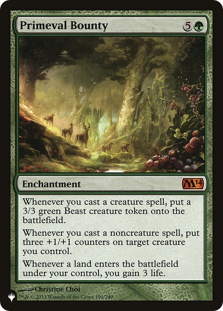 Primeval Bounty (190/249) [The List Reprints]