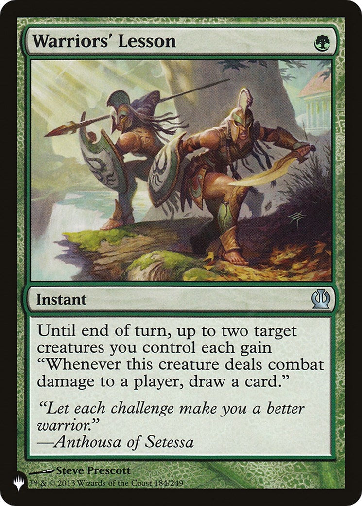 Image for Warriors' Lesson (184/249) [The List Reprints] - Magic: The Gathering