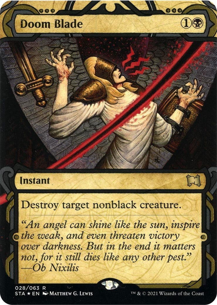 Image for Doom Blade (Foil Etched) (28) [Strixhaven: Mystical Archives] - Magic: The Gathering