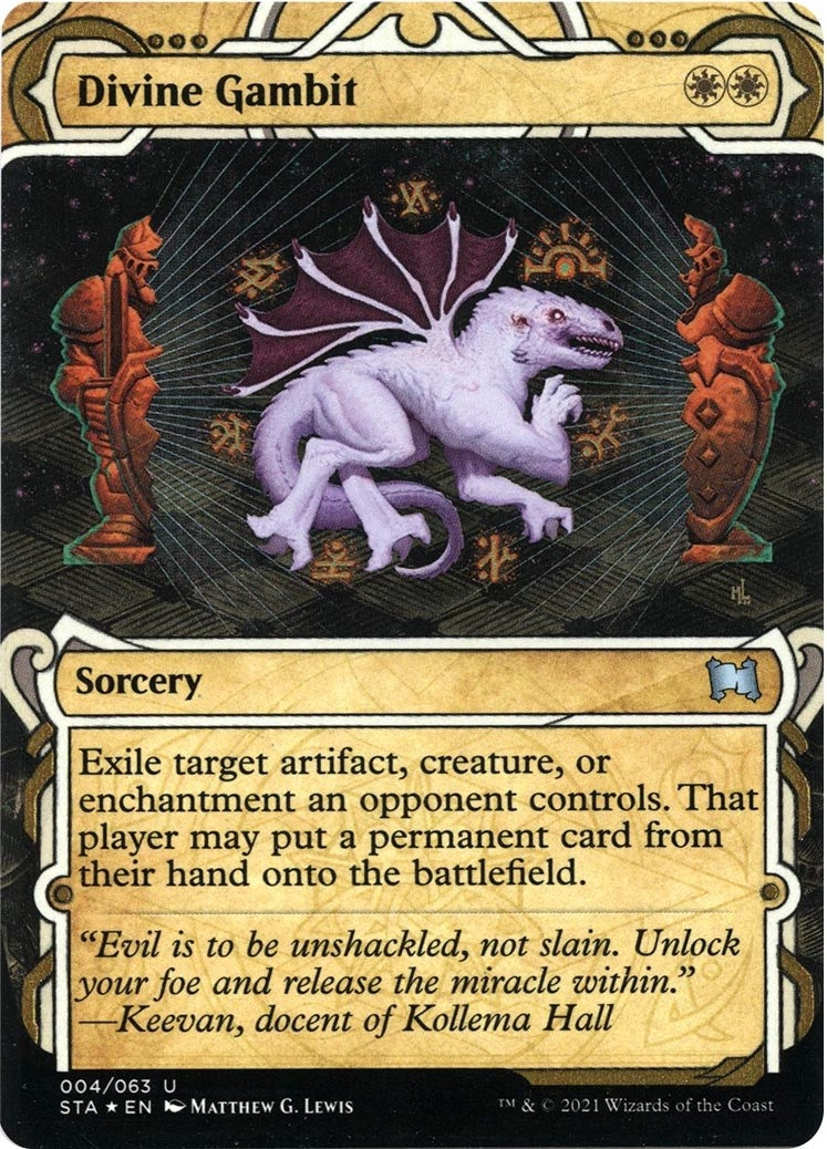 Image for Divine Gambit (Foil Etched) (4) [Strixhaven: Mystical Archives] - Magic: The Gathering