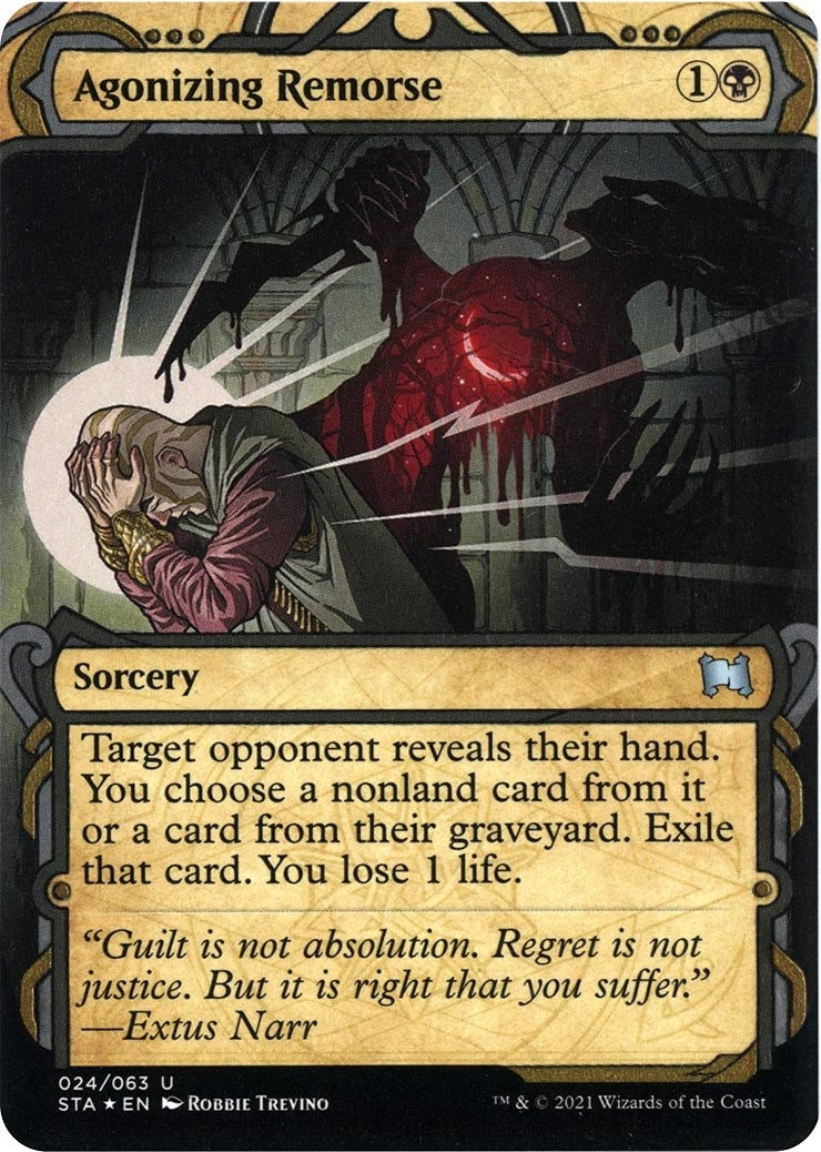 Image for Agonizing Remorse (Foil Etched) (24) [Strixhaven: Mystical Archives] - Magic: The Gathering
