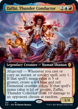 Image for Zaffai, Thunder Conductor (Extended Art) (331) [Commander 2021] - Magic: The Gathering
