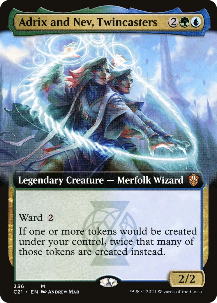 Image for Adrix and Nev, Twincasters (Extended Art) (336) [Commander 2021] - Magic: The Gathering
