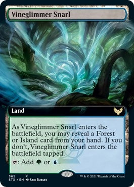 Image for Vineglimmer Snarl (Extended Art) (365) [Strixhaven: School of Mages] - Magic: The Gathering