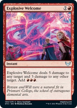 Image for Explosive Welcome (100) [Strixhaven: School of Mages] - Magic: The Gathering