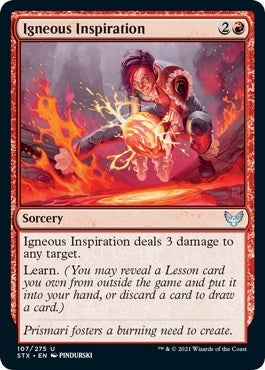 Image for Igneous Inspiration (107) [Strixhaven: School of Mages] - Magic: The Gathering