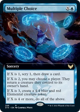 Image for Multiple Choice (Extended Art) (298) [Strixhaven: School of Mages] - Magic: The Gathering