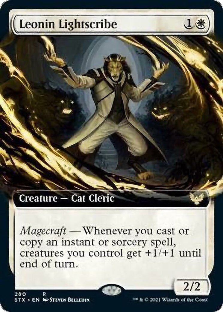 Image for Leonin Lightscribe (Extended Art) (290) [Strixhaven: School of Mages] - Magic: The Gathering