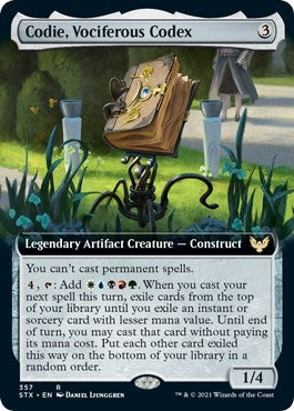 Image for Codie, Vociferous Codex (Extended Art) (357) [Strixhaven: School of Mages] - Magic: The Gathering