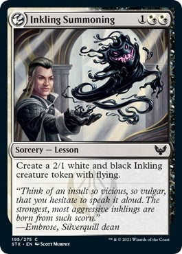 Image for Inkling Summoning (195) [Strixhaven: School of Mages] - Magic: The Gathering