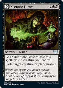 Image for Necrotic Fumes (78) [Strixhaven: School of Mages] - Magic: The Gathering