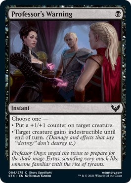 Image for Professor's Warning (84) [Strixhaven: School of Mages] - Magic: The Gathering