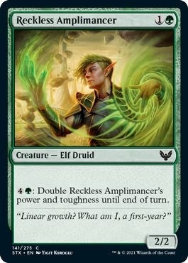 Image for Reckless Amplimancer (141) [Strixhaven: School of Mages] - Magic: The Gathering