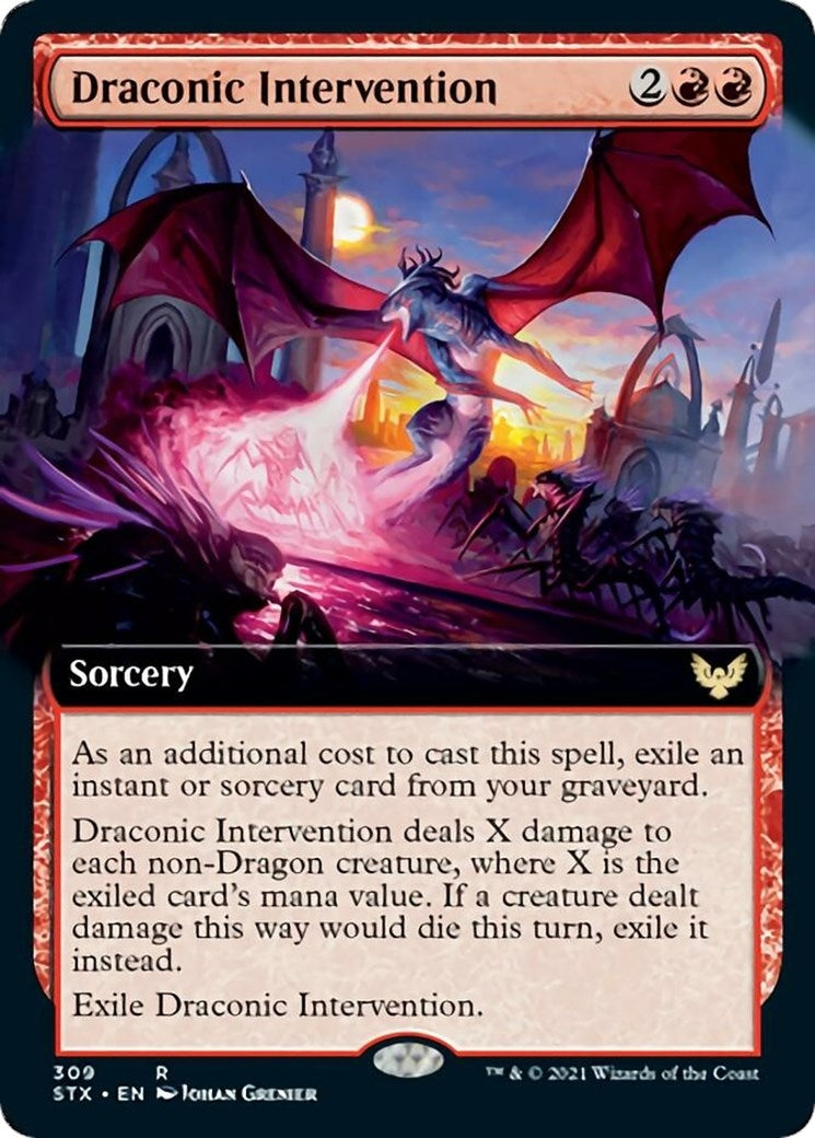 Image for Draconic Intervention (Extended Art) (309) [Strixhaven: School of Mages] - Magic: The Gathering