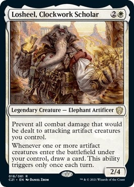 Image for Losheel, Clockwork Scholar (18) [Commander 2021] - Magic: The Gathering