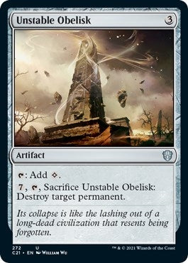 Image for Unstable Obelisk (272) [Commander 2021] - Magic: The Gathering