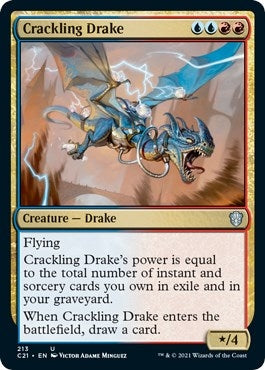 Image for Crackling Drake (213) [Commander 2021] - Magic: The Gathering