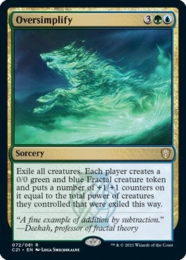 Image for Oversimplify (72) [Commander 2021] - Magic: The Gathering