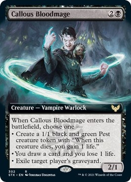 Image for Callous Bloodmage (Extended Art) (302) [Strixhaven: School of Mages] - Magic: The Gathering