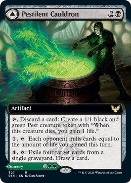 Image for Pestilent Cauldron (Extended Art) (327) [Strixhaven: School of Mages] - Magic: The Gathering