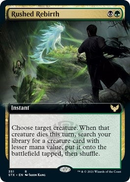 Image for Rushed Rebirth (Extended Art) (351) [Strixhaven: School of Mages] - Magic: The Gathering