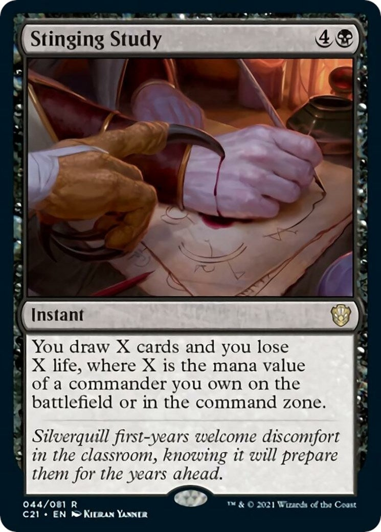 Image for Stinging Study (44) [Commander 2021] - Magic: The Gathering