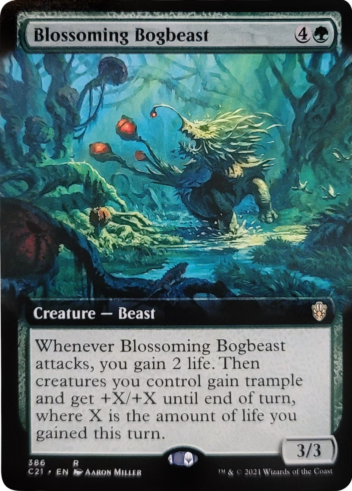 Image for Blossoming Bogbeast (Extended Art) (386) [Commander 2021] - Magic: The Gathering