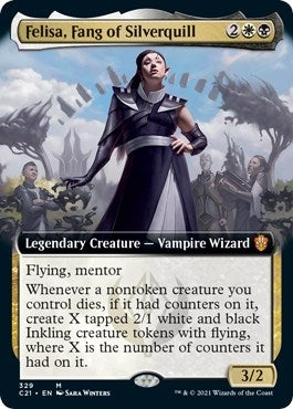 Image for Felisa, Fang of Silverquill (Extended Art) (329) [Commander 2021] - Magic: The Gathering