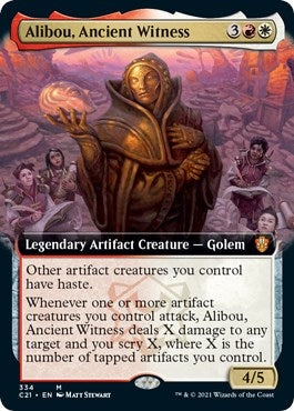 Image for Alibou, Ancient Witness (Extended Art) (334) [Commander 2021] - Magic: The Gathering