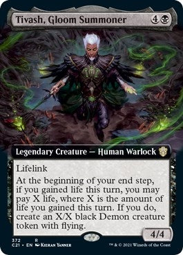 Image for Tivash, Gloom Summoner (Extended Art) (372) [Commander 2021] - Magic: The Gathering