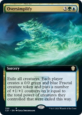 Image for Oversimplify (Extended Art) (399) [Commander 2021] - Magic: The Gathering