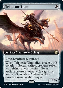 Image for Triplicate Titan (Extended Art) (406) [Commander 2021] - Magic: The Gathering
