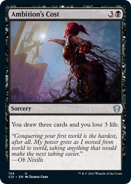 Image for Ambition's Cost (134) [Commander 2021] - Magic: The Gathering