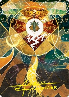 Image for Lightning Bolt Art Card (Gold-Stamped Signature) (76) [Strixhaven] - Magic: The Gathering